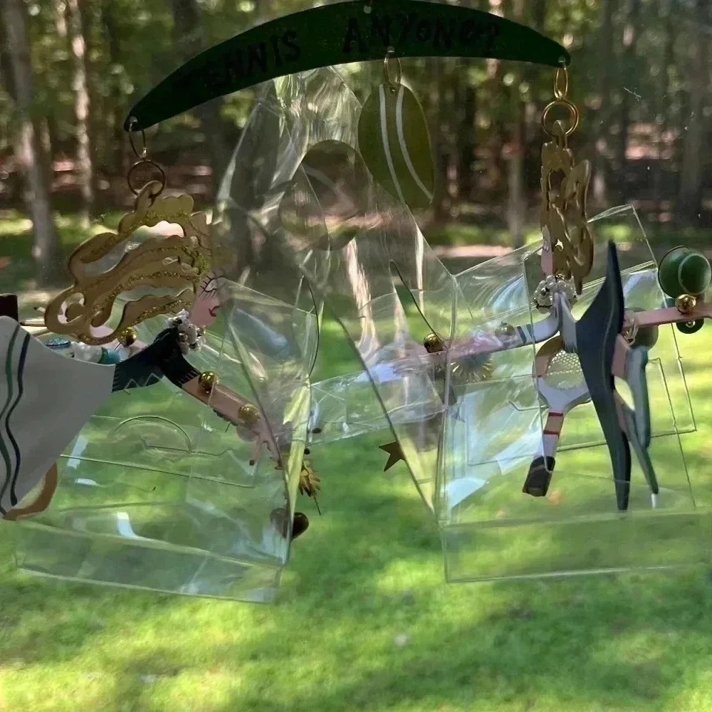 Fanciful Flights by Karen Rossi Ornaments/mobile Two Tennis Players NWT - Picture 3 of 8